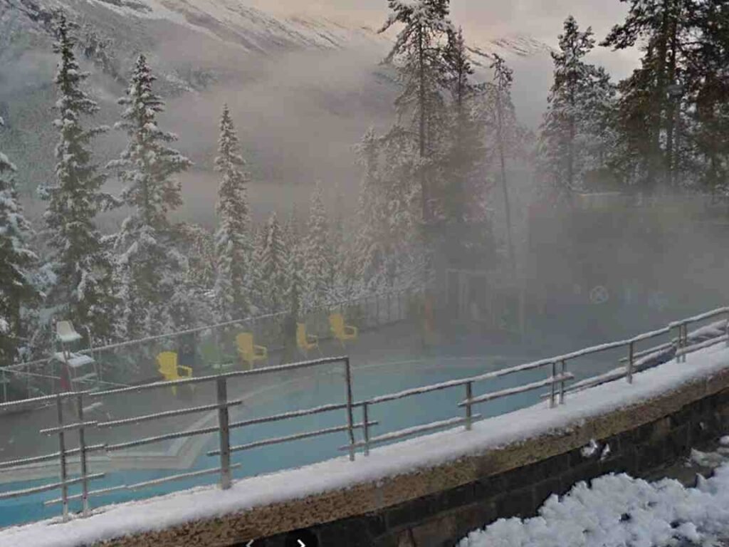 Steam rises from the warm waters, rich with healing minerals like sulfate and magnesium